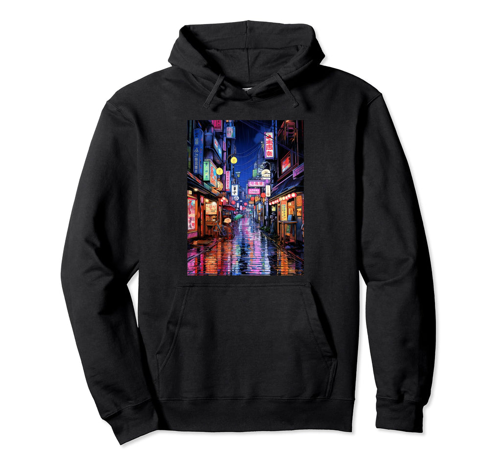 Tokyo 90S Lofi Japan Night Japanese Hoodie - Custom Art Print Unisex - T-Shirt, Sweatshirt, Hoodie