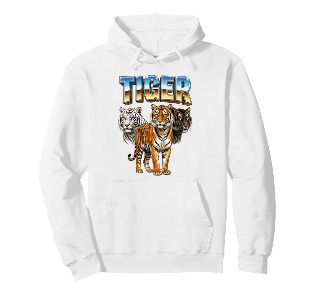 Tiger 70S 90S Tiger African Animal Lover Hoodie - Novelty Apparel Unisex - T-Shirt, Sweatshirt, Hoodie