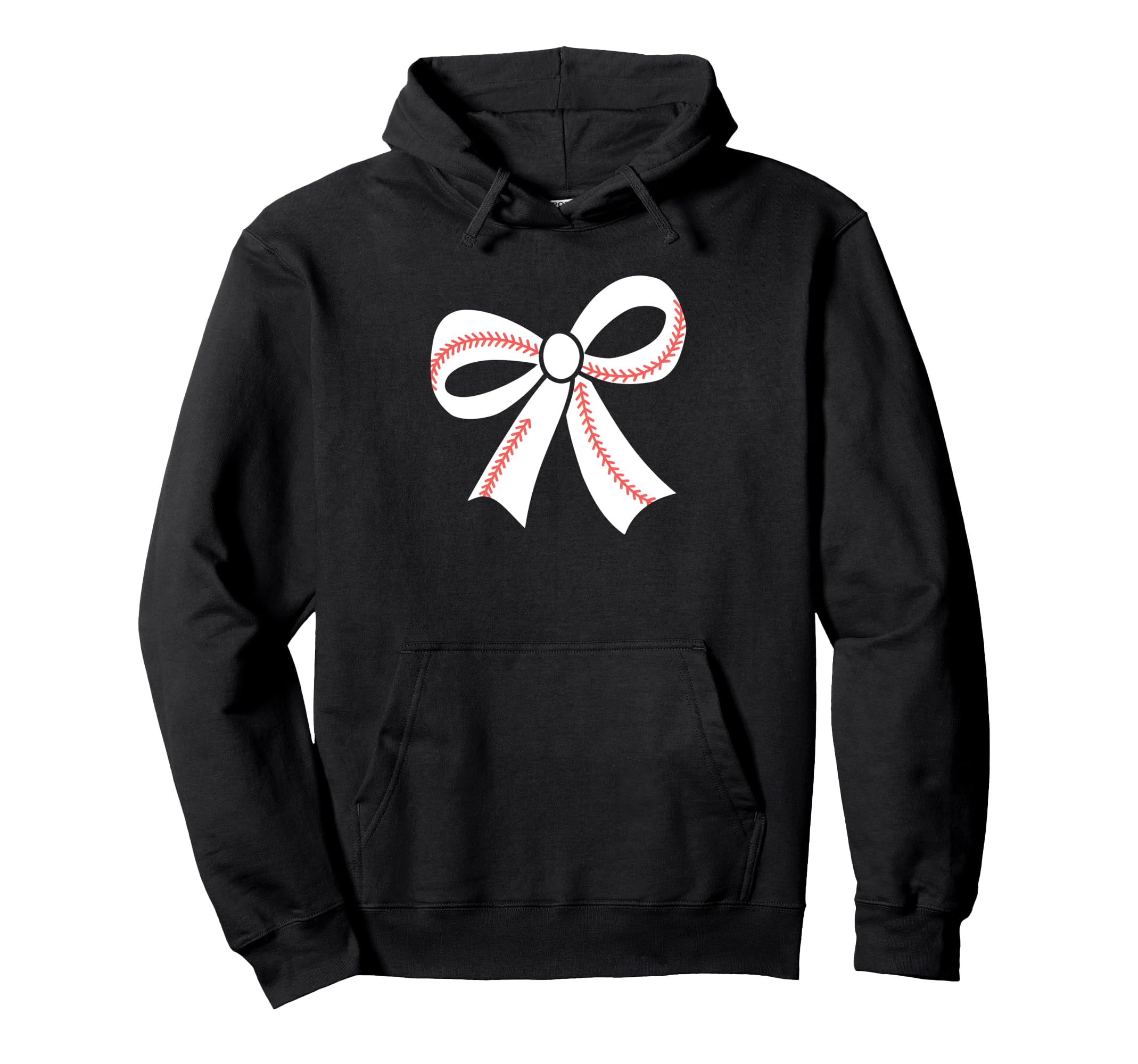 Baseball Bow Baseball Mom Mama Hoodie - Trendy Graphic Unisex - T-Shirt, Sweatshirt, Hoodie