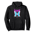 Butterfly Madness Y2K Grunge Aesthetic Hoodie - Minimalist Print for Adults - T-Shirt, Sweatshirt, Hoodie