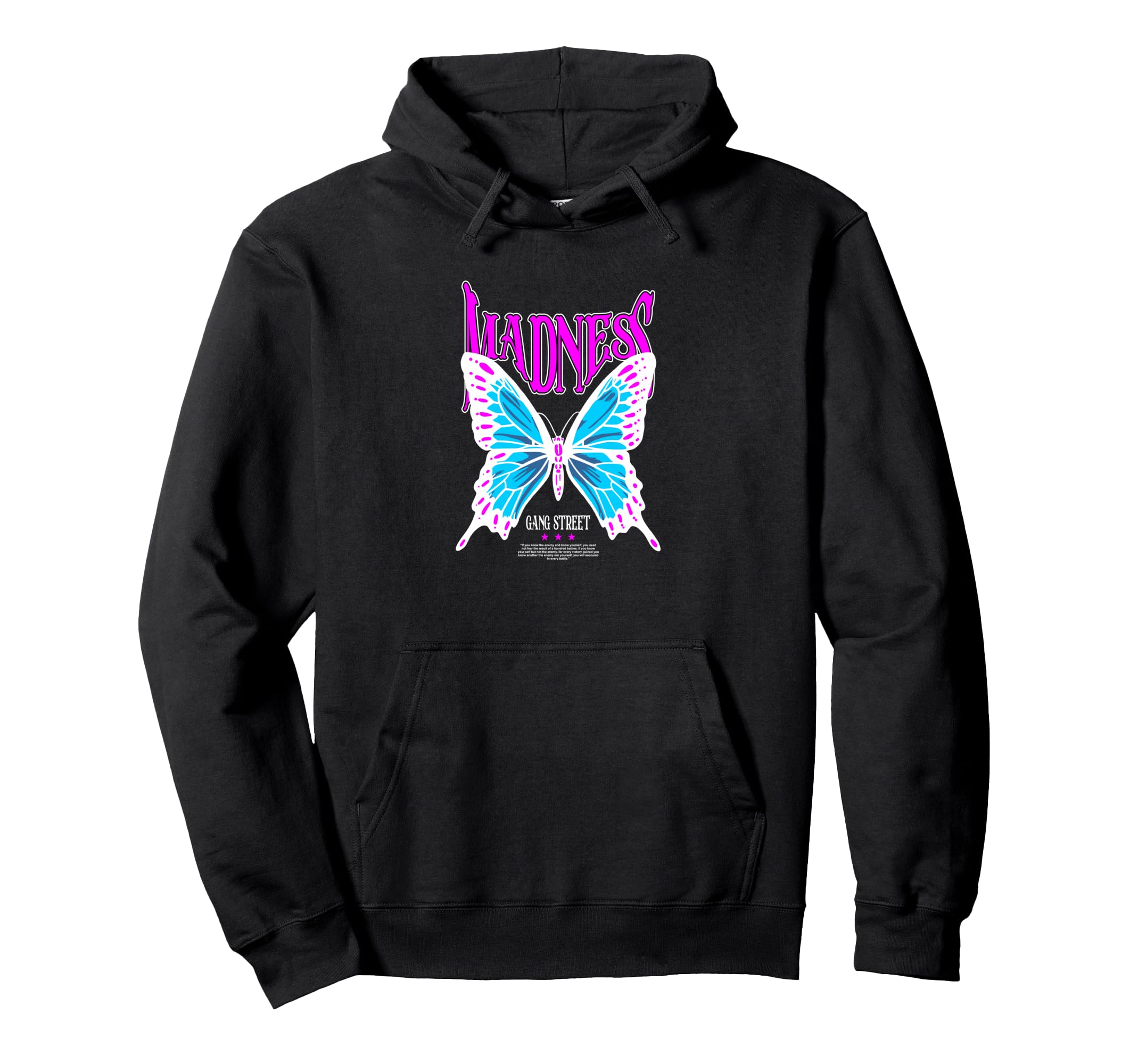 Butterfly Madness Y2K Grunge Aesthetic Hoodie - Minimalist Print for Adults - T-Shirt, Sweatshirt, Hoodie