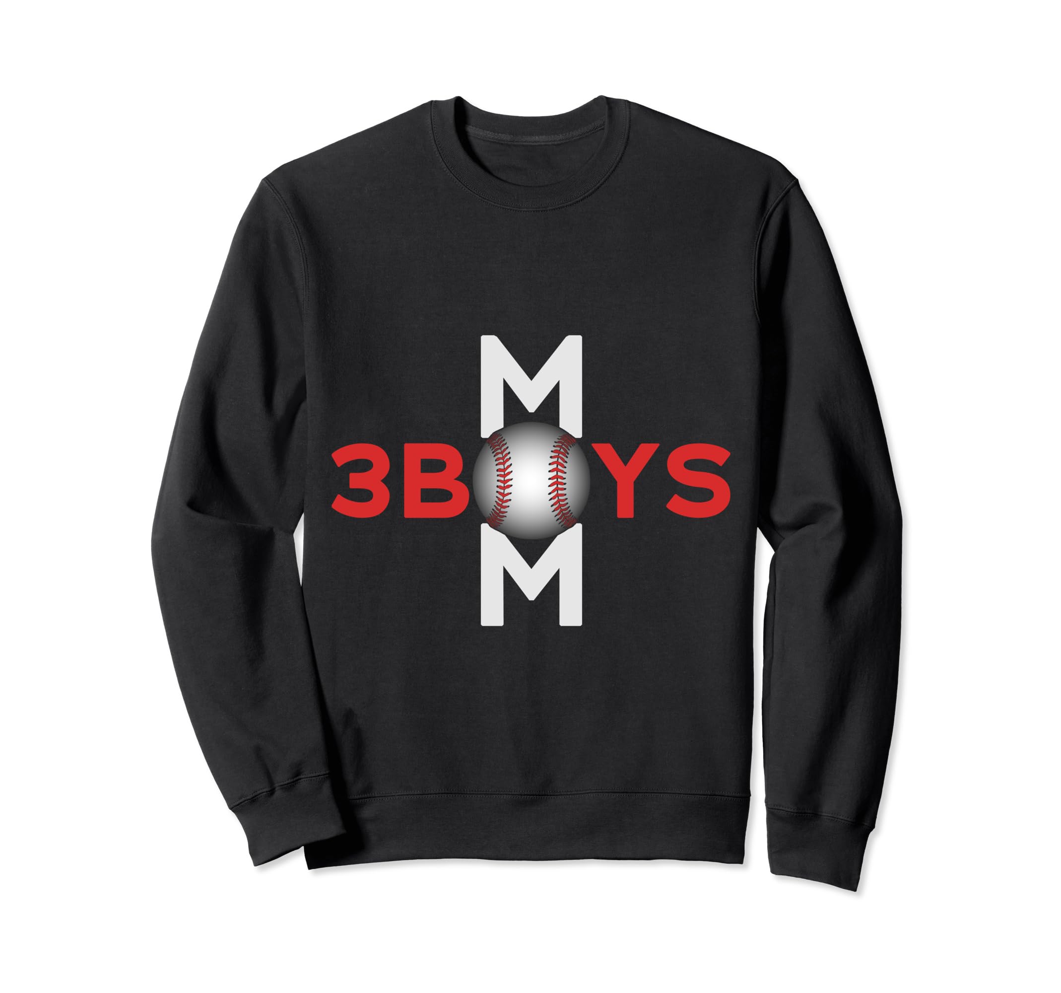 Mom 3 Baseball Mothers Day Sweatshirt - Unique Graphic Men Women - T-Shirt, Sweatshirt, Hoodie