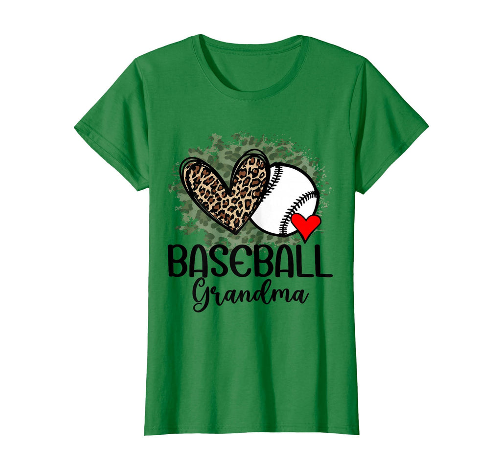 Baseball Grandma Funny Leopard Heart T-Shirt - Fun Novelty Design Unisex - T-Shirt, Sweatshirt, Hoodie
