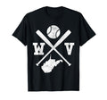 Wv Usa State Baseball Player West T-Shirt - Custom Art Print Men Women - T-Shirt, Sweatshirt, Hoodie