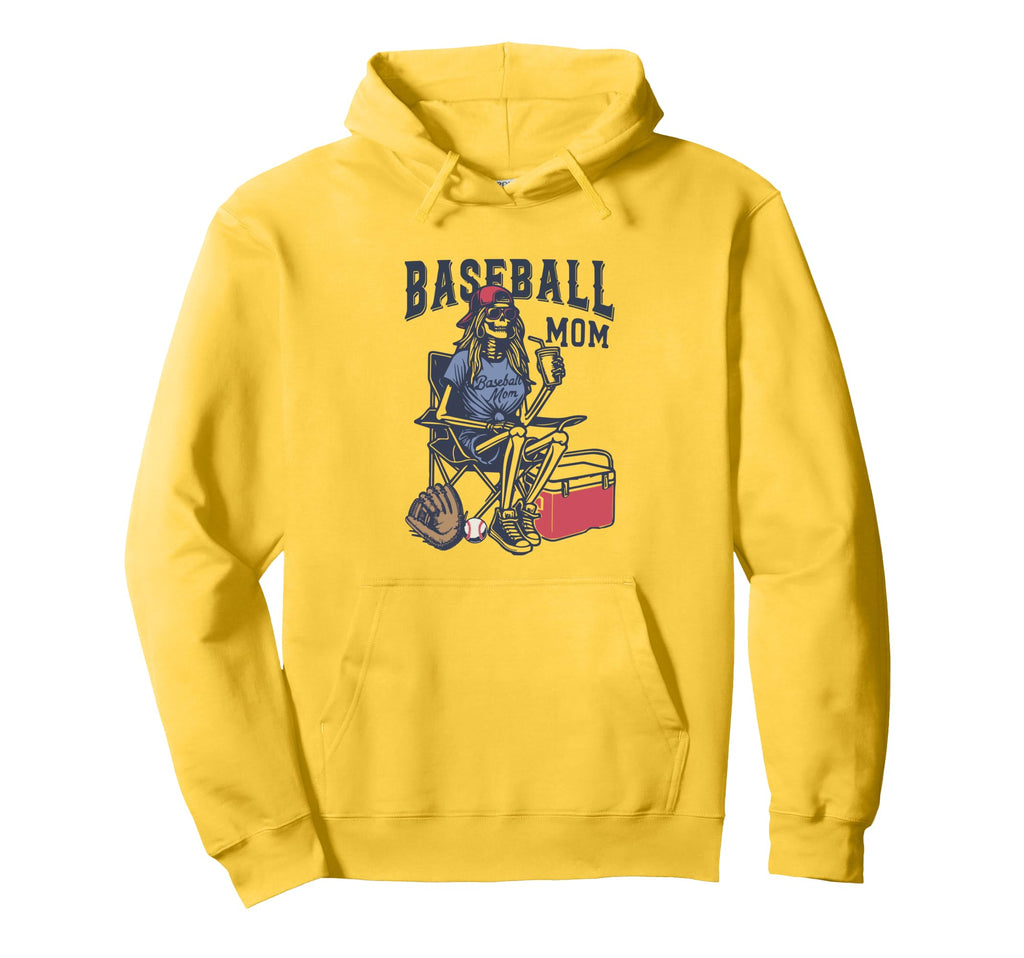 Baseball Mom Skeleton Baseball Mama Hoodie - Custom Art Print Unisex - T-Shirt, Sweatshirt, Hoodie