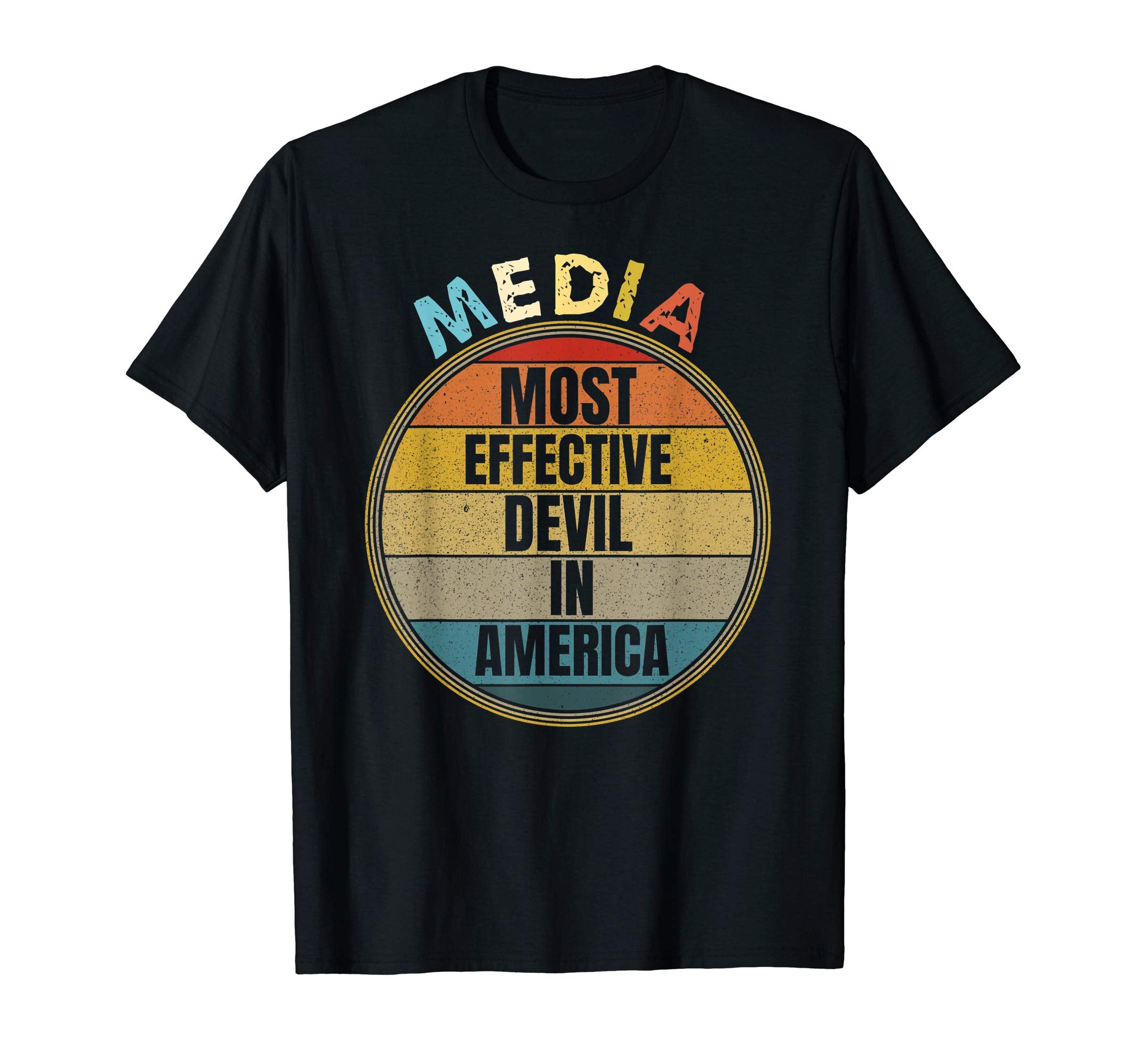 Media Most Effective Devil America Sunset T-Shirt - Graphic Print Unisex - T-Shirt, Sweatshirt, Hoodie