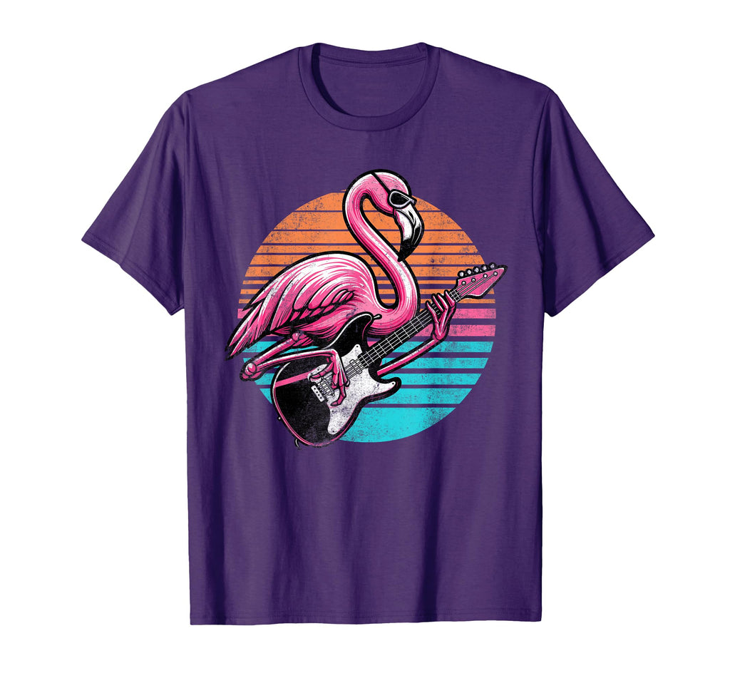 Flamingo Playing Guitar Rock And Roll T-Shirt - Trendy Graphic for Adults - T-Shirt, Sweatshirt, Hoodie
