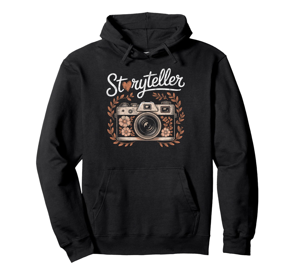 Photo Camera Flowers Storyteller Hoodie - Casual Everyday Wear Unisex - T-Shirt, Sweatshirt, Hoodie
