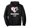 Grandma Life Heart Funny Baseball Hoodie - Aesthetic Graphic Men Women - T-Shirt, Sweatshirt, Hoodie