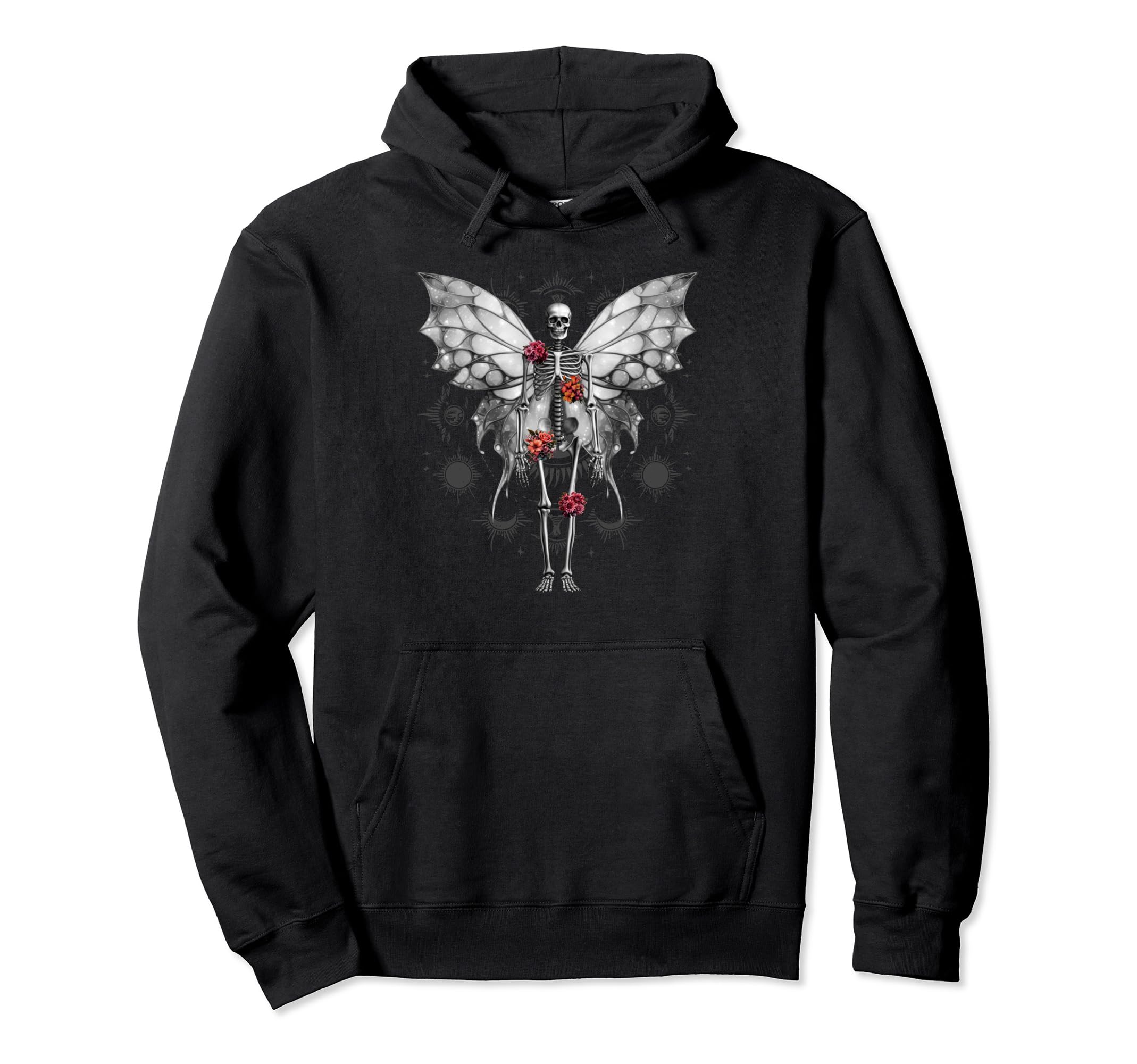 Fairycore Butterfly Skeleton Fairy Hoodie - Unique Graphic for Adults - T-Shirt, Sweatshirt, Hoodie