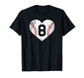 Baseball 8 Jersey Number T-Shirt - Unique Graphic Men Women - T-Shirt, Sweatshirt, Hoodie