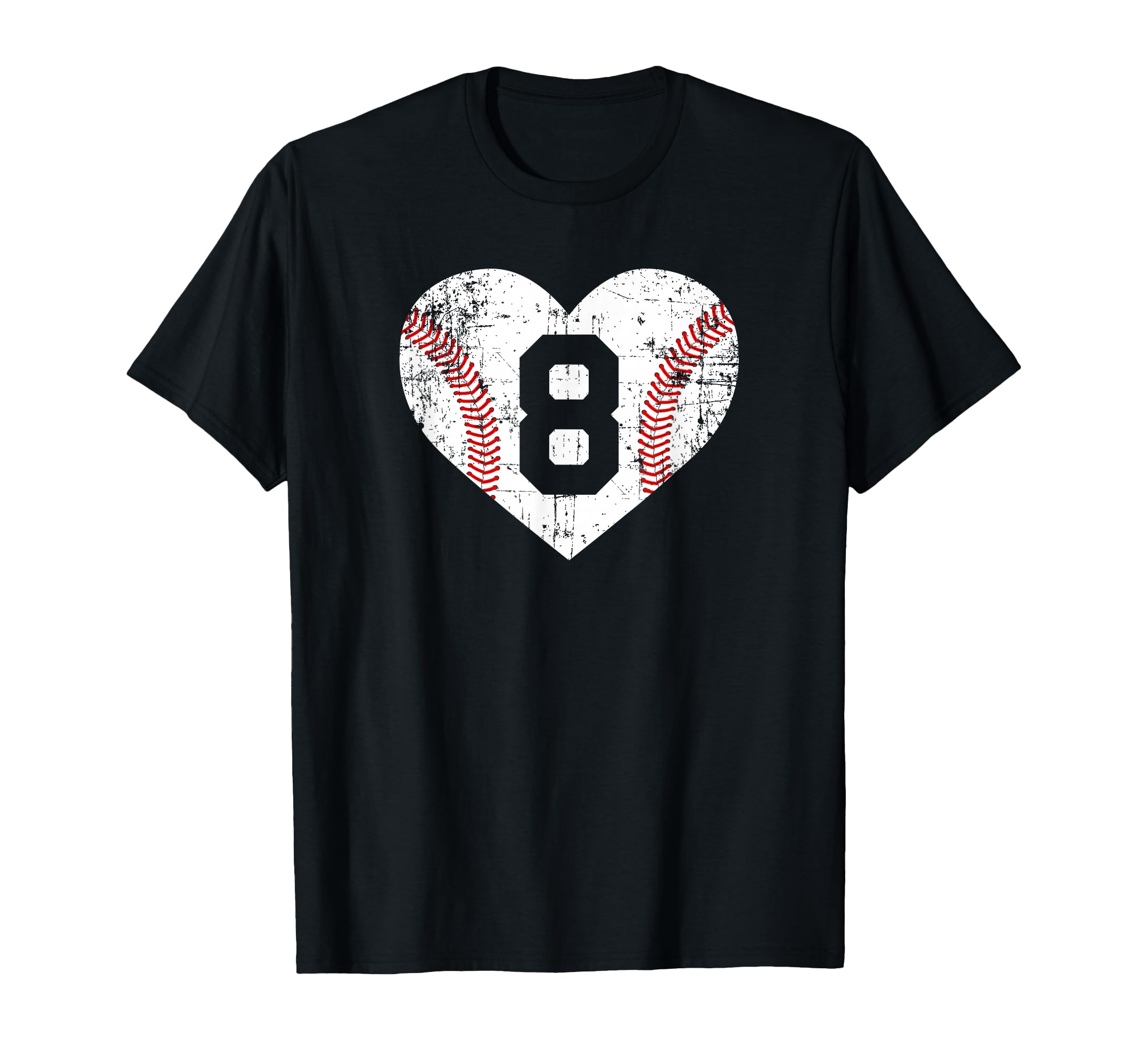 Baseball 8 Jersey Number T-Shirt - Fun Novelty Design Men Women - T-Shirt, Sweatshirt, Hoodie