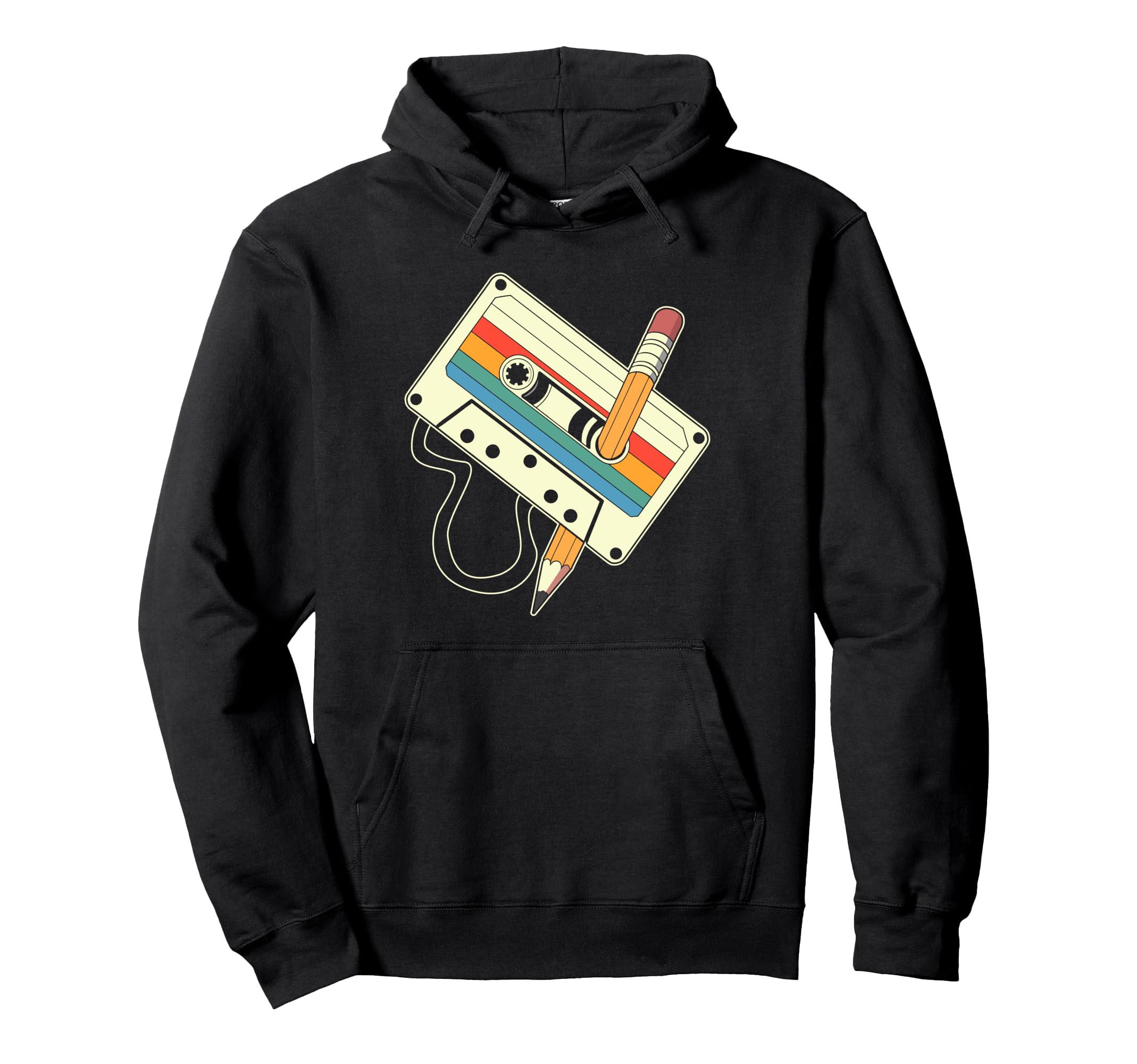 80S 90S Music Mixtape Cassette Tape Hoodie - Novelty Apparel for Adults - T-Shirt, Sweatshirt, Hoodie