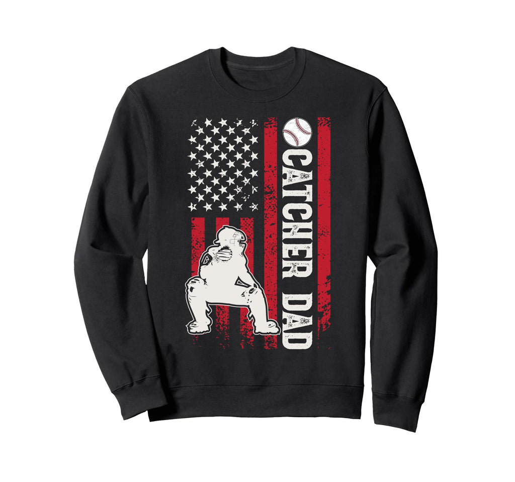Baseball Catcher Dad Baseball Sweatshirt - Streetwear Style Men Women - T-Shirt, Sweatshirt, Hoodie