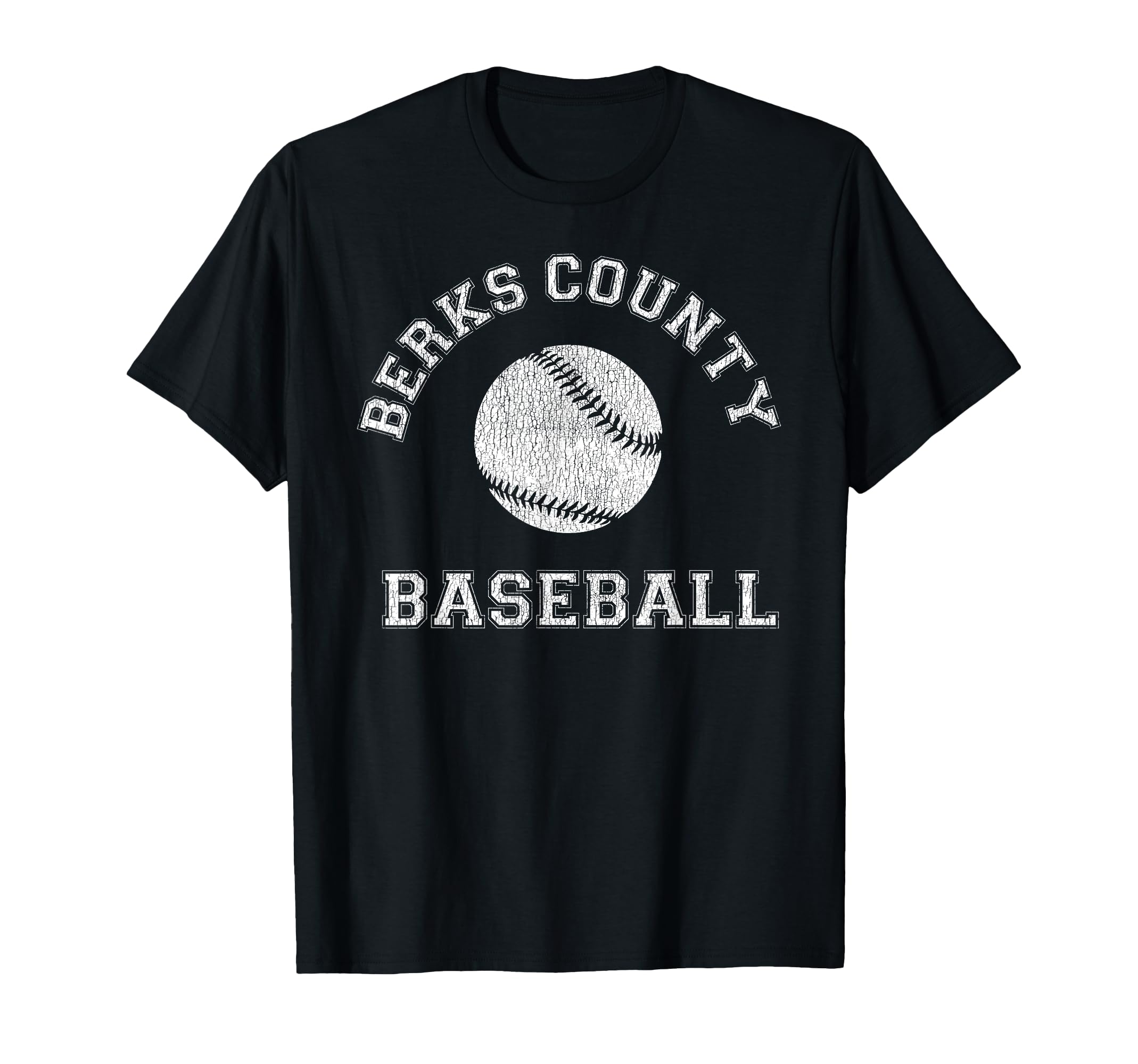 Berks County Baseball Distressed T-Shirt - Custom Art Print Unisex - T-Shirt, Sweatshirt, Hoodie