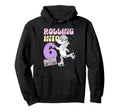 6Th Birthday Roller Skate Party Unicorn 90S Hoodie - Trendy Graphic Unisex - T-Shirt, Sweatshirt, Hoodie