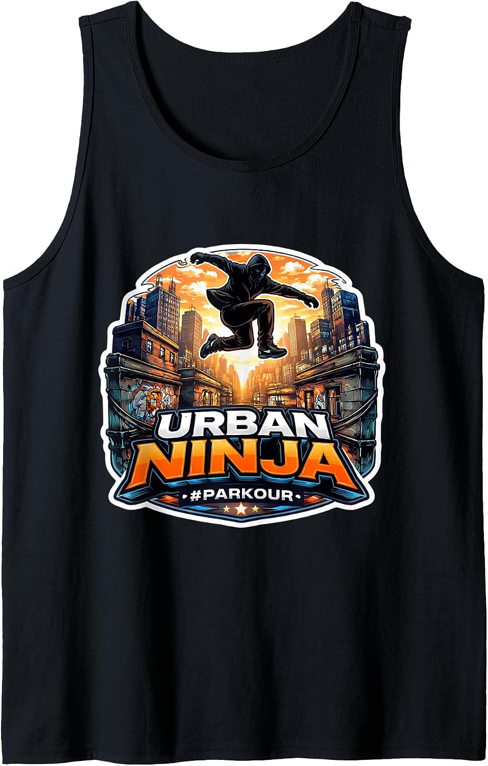 Urban Ninja Parkour Athlete Lover Teen Merch - Adult & Kids T-Shirts, Sweatshirts & Hoodies apparel design preview 1