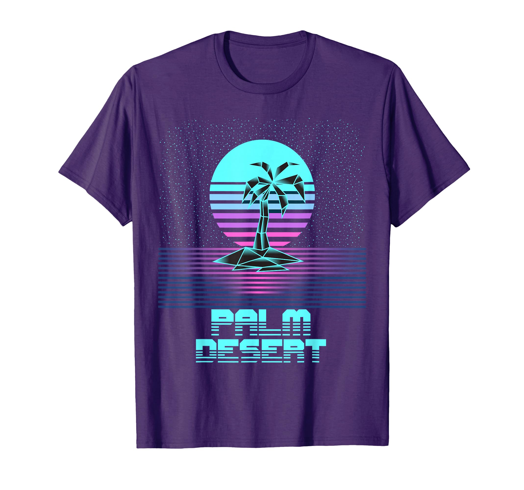 Palm Desert Ca 80S Sunset Palm Tree T-Shirt - Trendy Graphic Men Women - T-Shirt, Sweatshirt, Hoodie
