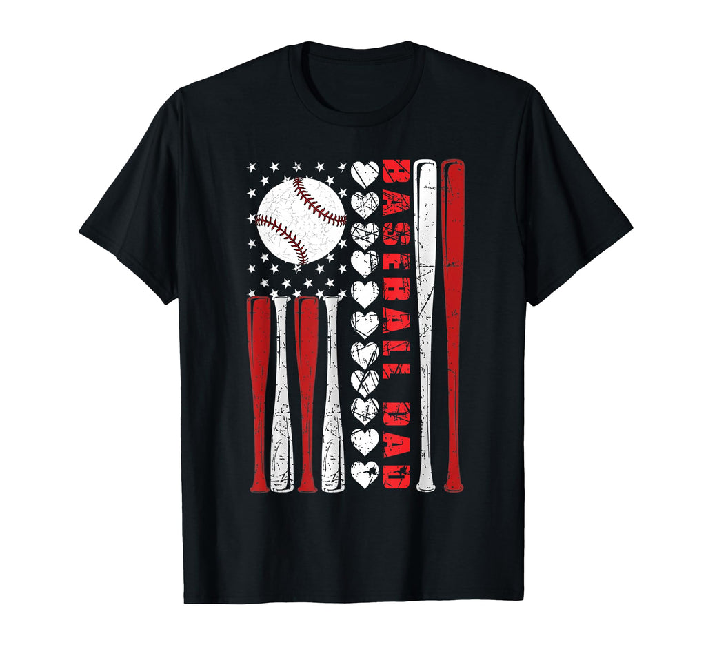 Baseball Dad Patriotic Usa Family T-Shirt - Aesthetic Graphic for Adults - T-Shirt, Sweatshirt, Hoodie