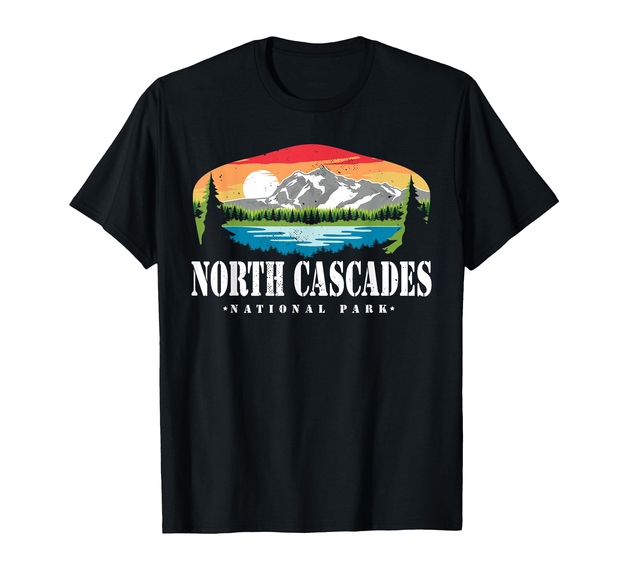 North Cascades National Park T-Shirt - Fun Novelty Design Men Women - T-Shirt, Sweatshirt, Hoodie