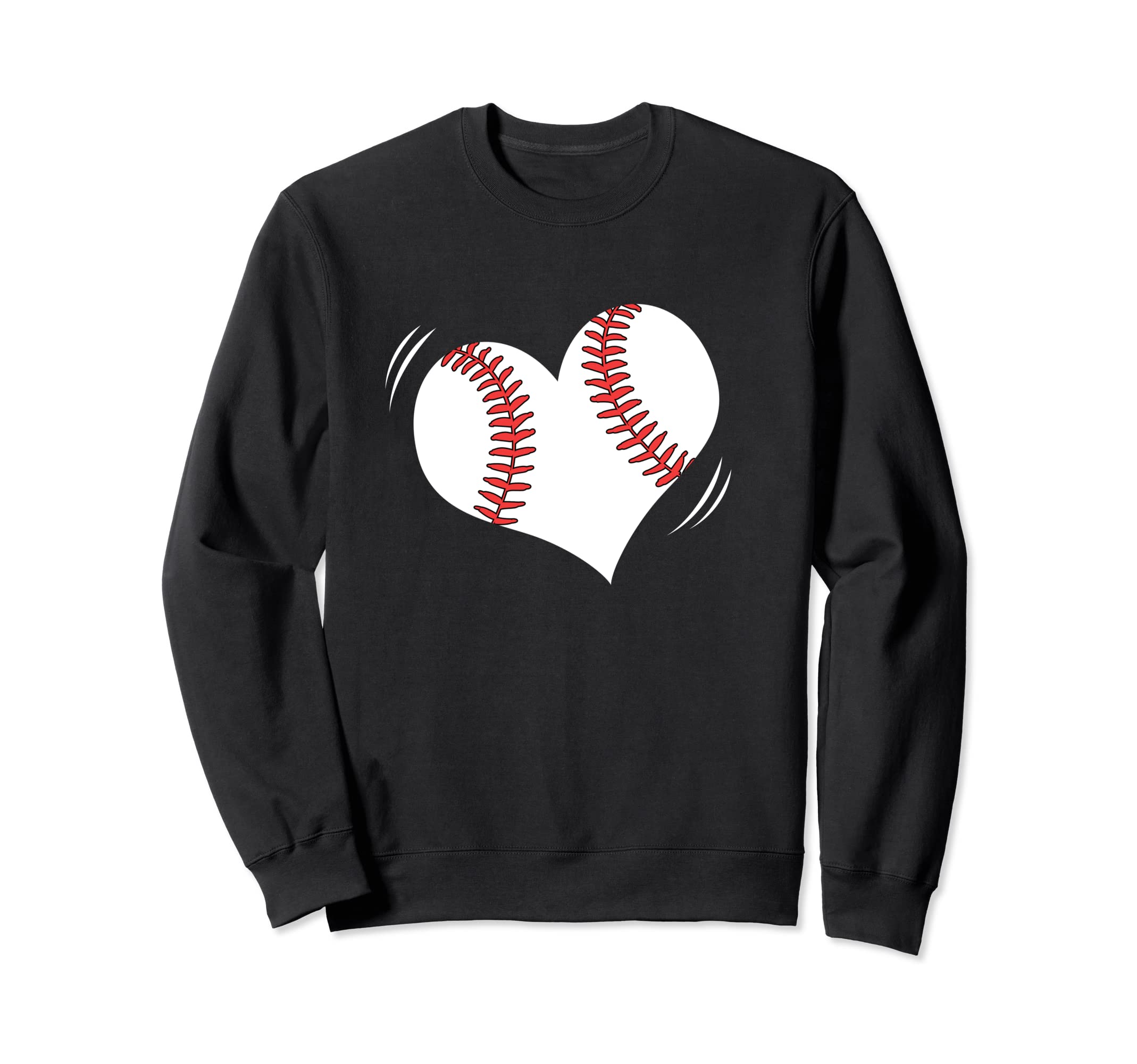 Baseball Heart Baseball Mom Sweatshirt - Aesthetic Graphic for Adults - T-Shirt, Sweatshirt, Hoodie