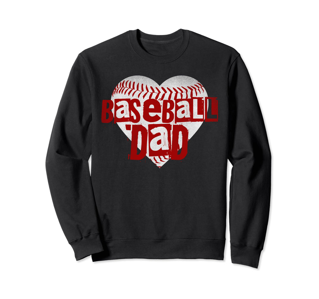 Baseball Dad Heart Baseball Lovers Sweatshirt - Custom Art Print Unisex - T-Shirt, Sweatshirt, Hoodie