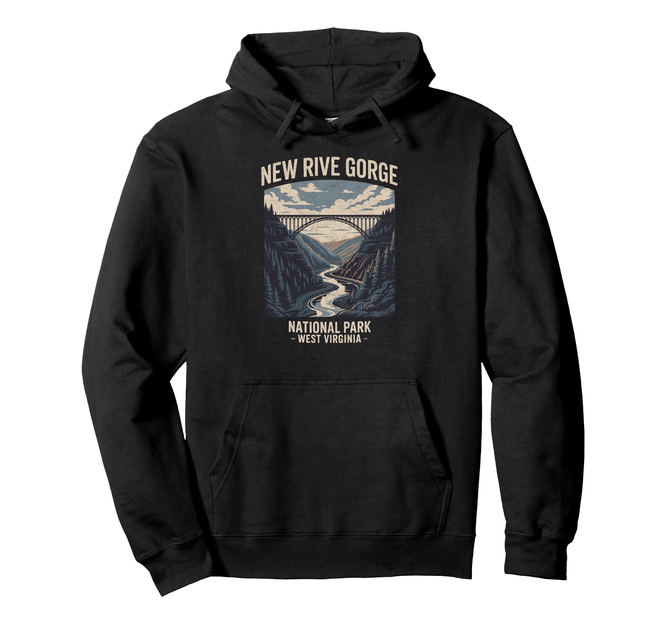 New River Gorge National Park Bridge Hoodie - Trendy Graphic Men Women - T-Shirt, Sweatshirt, Hoodie