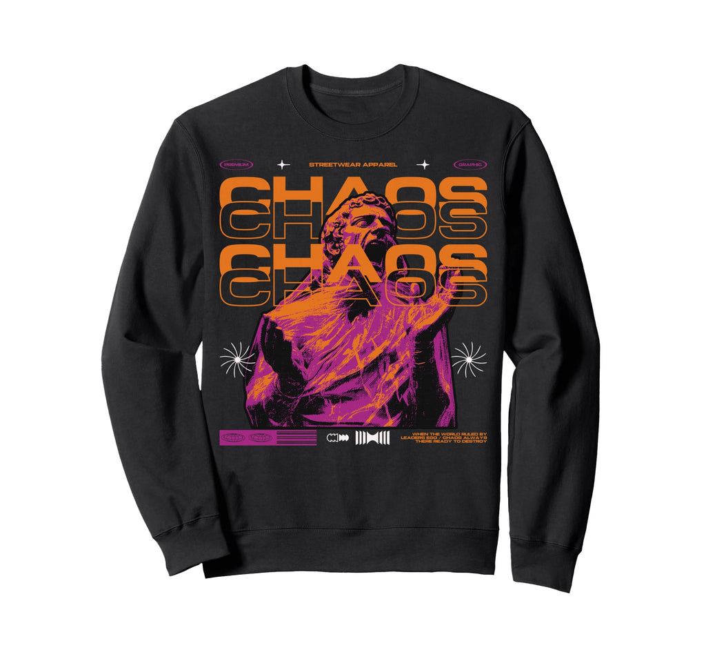 Y2K Chaos Bold Urban Graffiti Sweatshirt - Novelty Apparel for Adults - T-Shirt, Sweatshirt, Hoodie