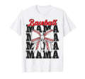 Baseball Mama Coquette Bow Game Day T-Shirt - Custom Art Print Unisex - T-Shirt, Sweatshirt, Hoodie
