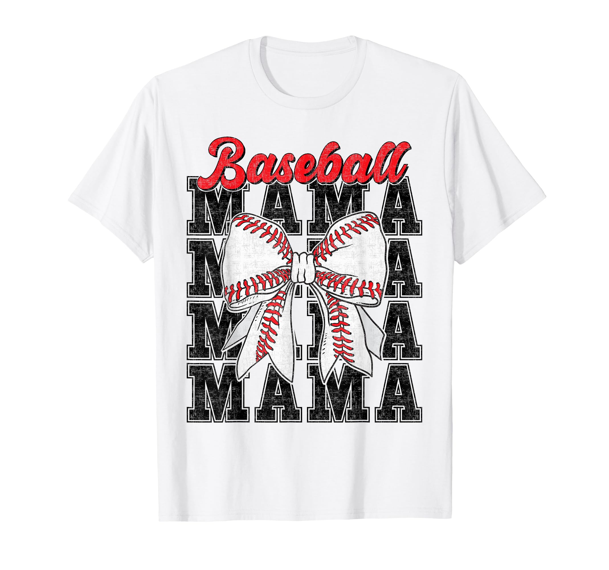 Baseball Mama Coquette Bow Game Day T-Shirt - Custom Art Print Unisex - T-Shirt, Sweatshirt, Hoodie