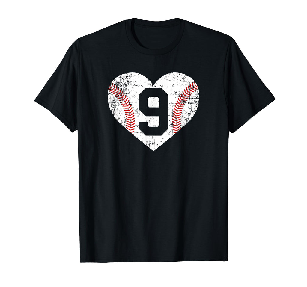 Baseball 9 Jersey Number T-Shirt - Fun Novelty Design Unisex - T-Shirt, Sweatshirt, Hoodie