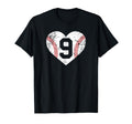 Baseball 9 Jersey Number T-Shirt - Fun Novelty Design Unisex - T-Shirt, Sweatshirt, Hoodie
