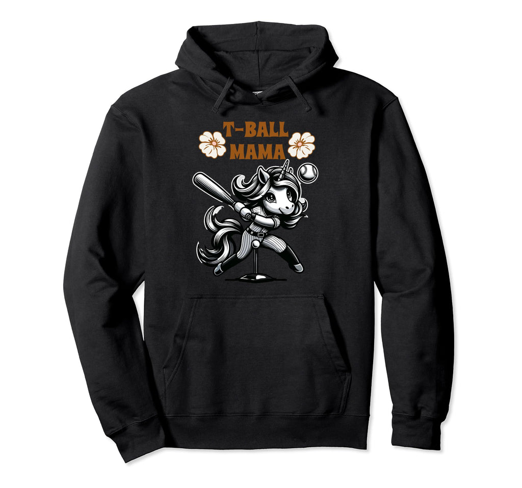 Teeball Mom Leopard T Ball Mom Hoodie - Fun Novelty Design for Adults - T-Shirt, Sweatshirt, Hoodie
