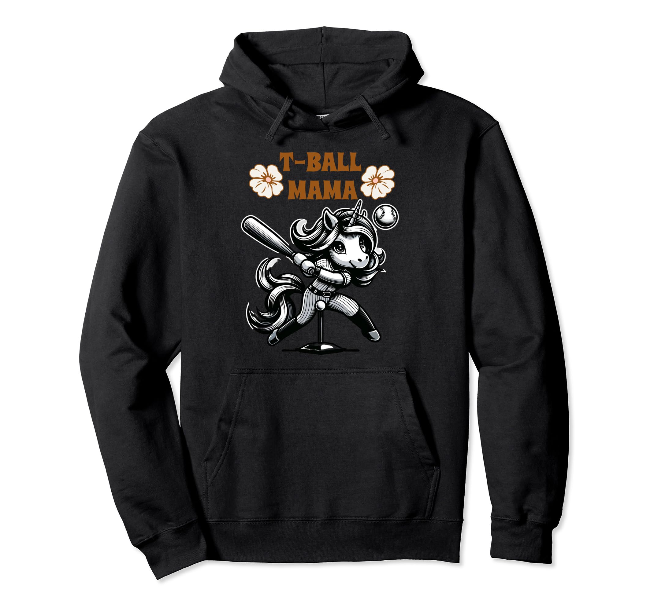 Teeball Mom Leopard T Ball Mom Hoodie - Fun Novelty Design for Adults - T-Shirt, Sweatshirt, Hoodie