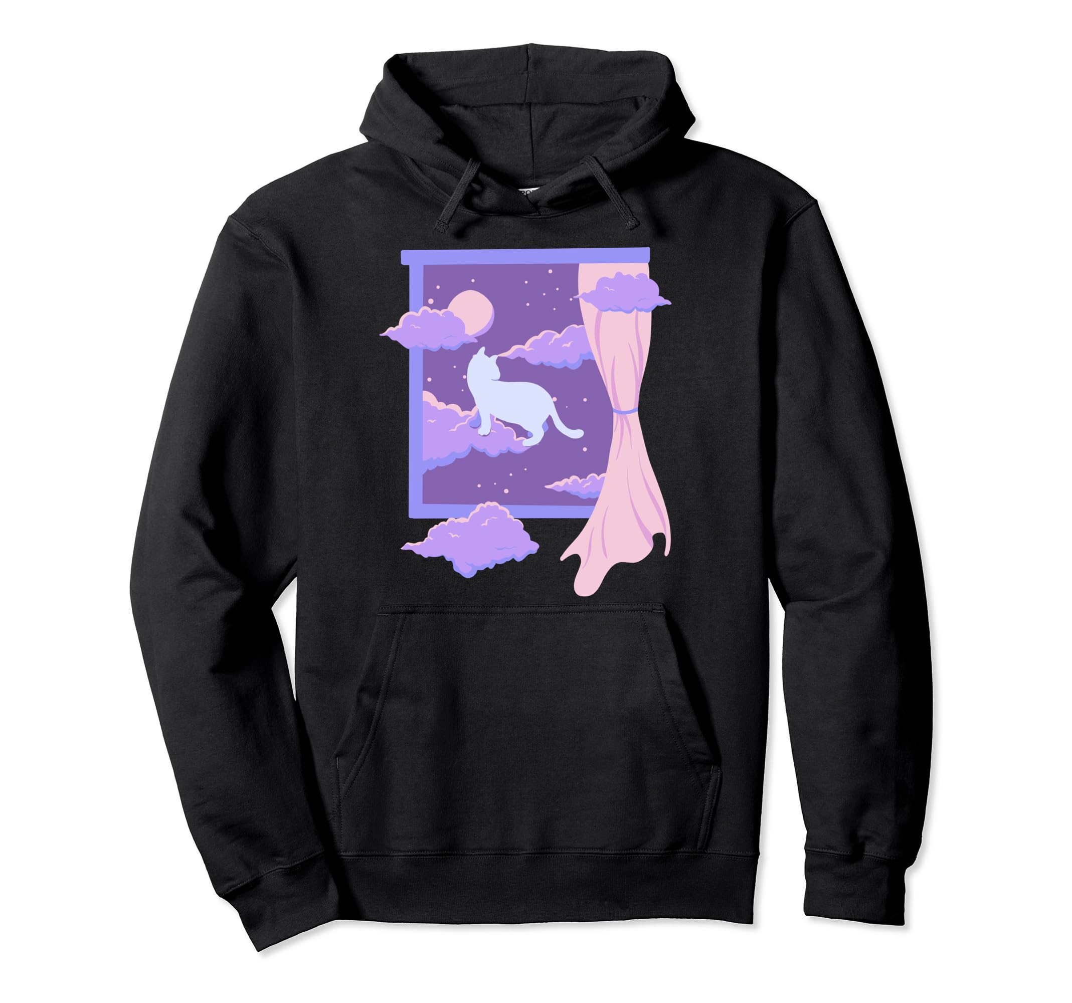 Kawaii Anime Cat Lofi Aesthetic Hoodie - Trendy Graphic for Adults - T-Shirt, Sweatshirt, Hoodie
