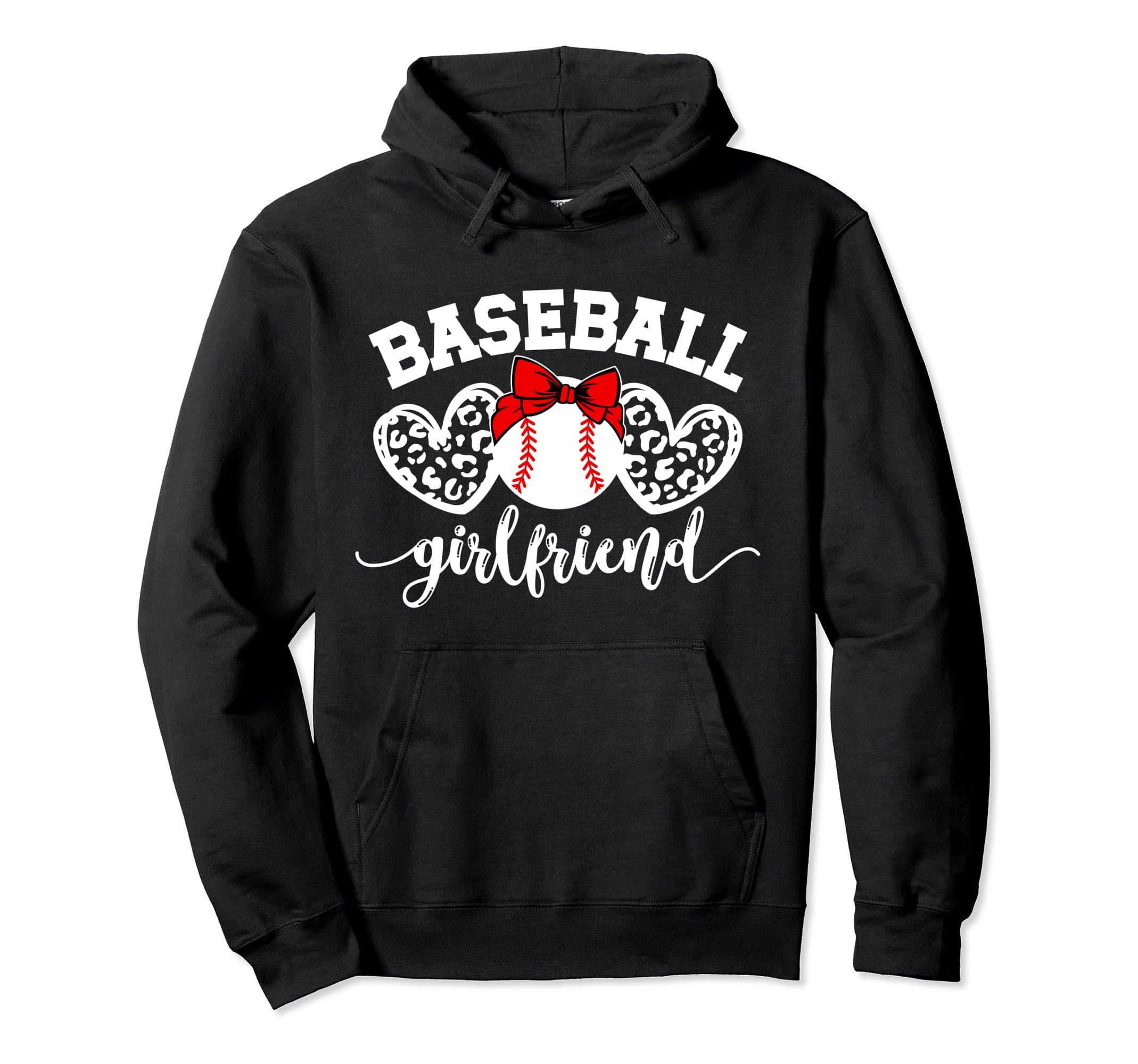 Baseball Girlfriend Hearts Girlfriend Hoodie - Streetwear Style for Adults - T-Shirt, Sweatshirt, Hoodie
