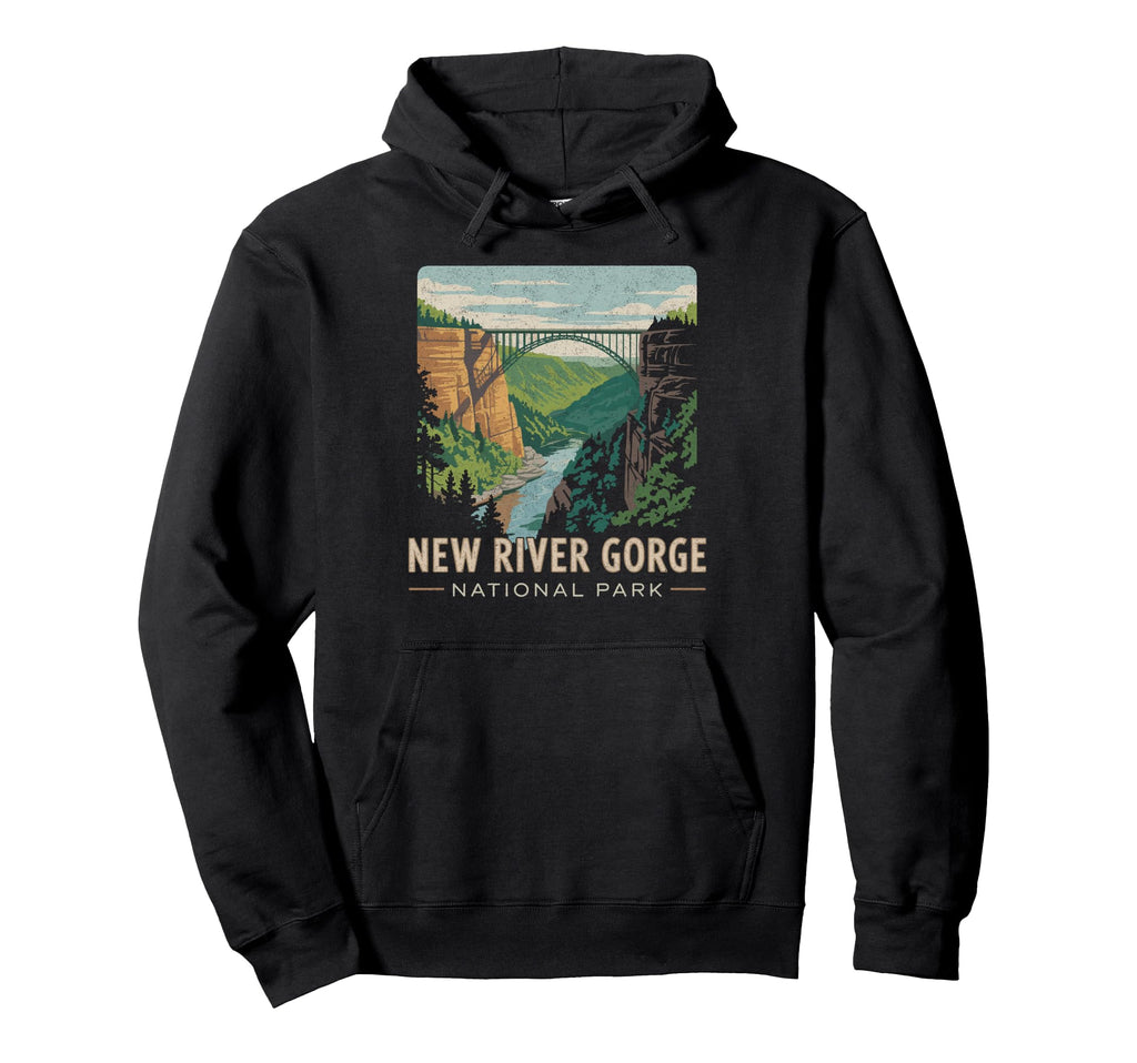 New River Gorge National Park Bridge Hoodie - Streetwear Style Men Women - T-Shirt, Sweatshirt, Hoodie