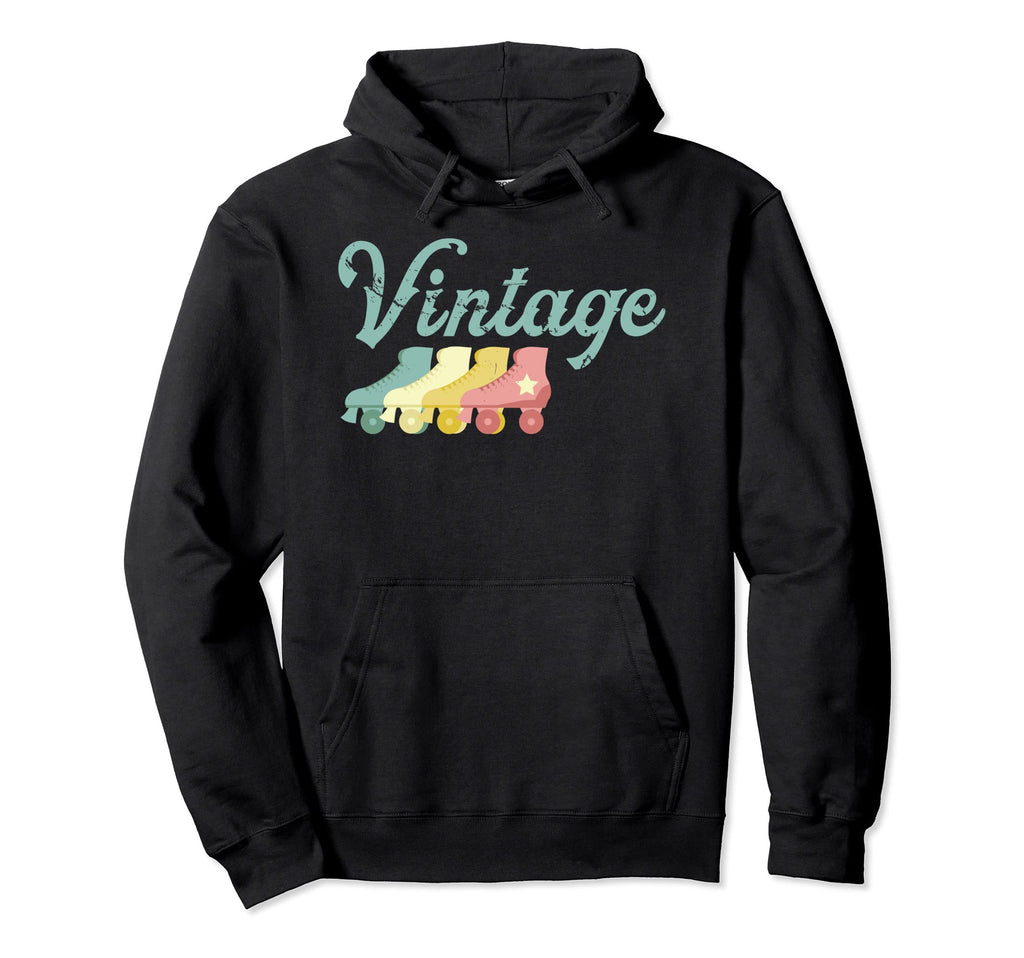 Roller Skates Grunge Distressed Hoodie - Custom Art Print Men Women - T-Shirt, Sweatshirt, Hoodie