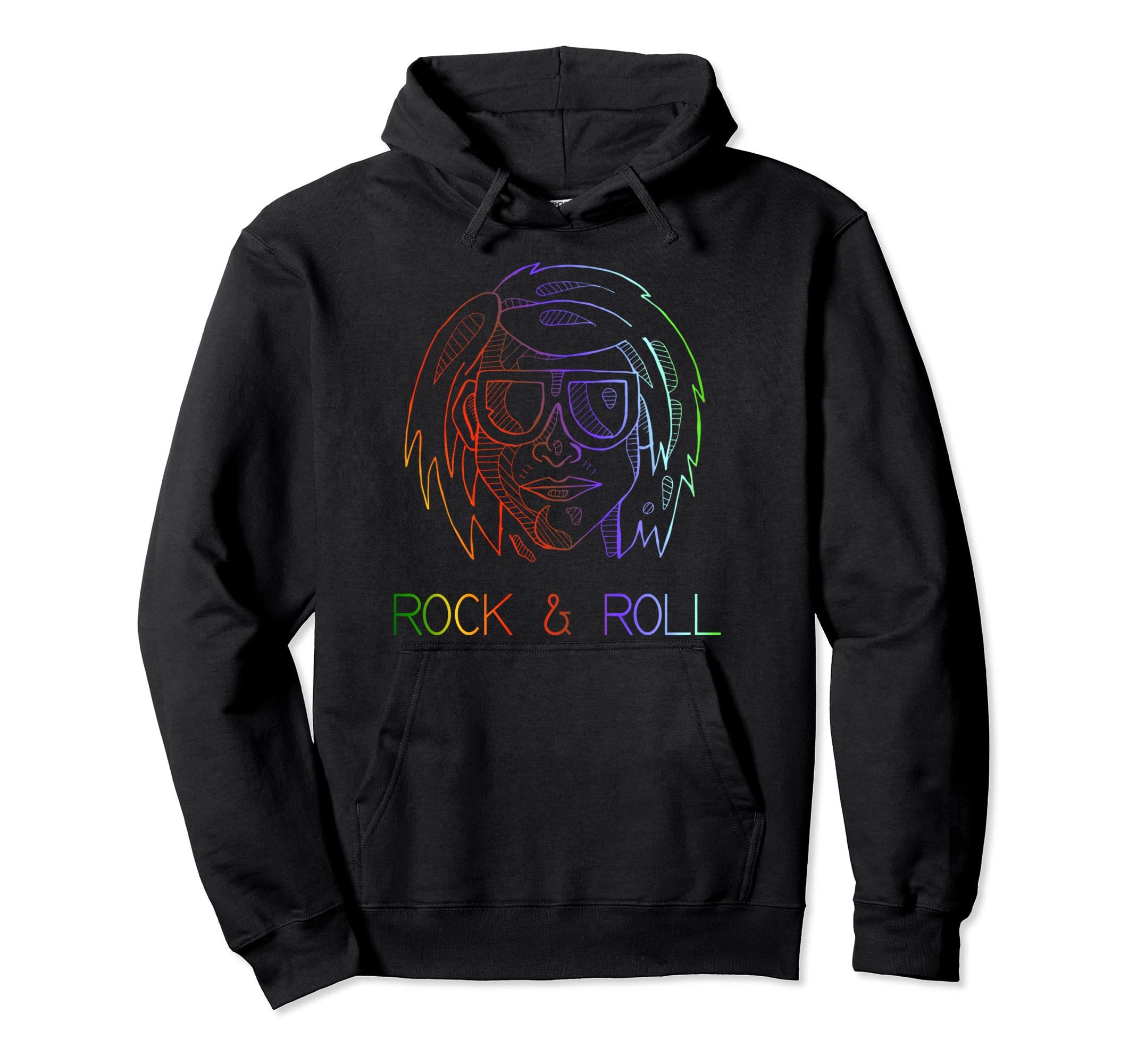 Psychedelic Vibe Rock Roll Hoodie - Trendy Graphic Men Women - T-Shirt, Sweatshirt, Hoodie