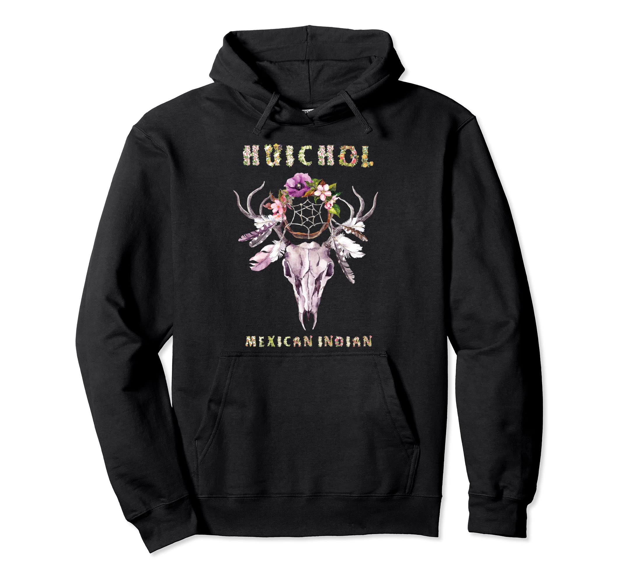 Huichol Mexican Indian Tribe Boho Hoodie - Custom Art Print Men Women - T-Shirt, Sweatshirt, Hoodie