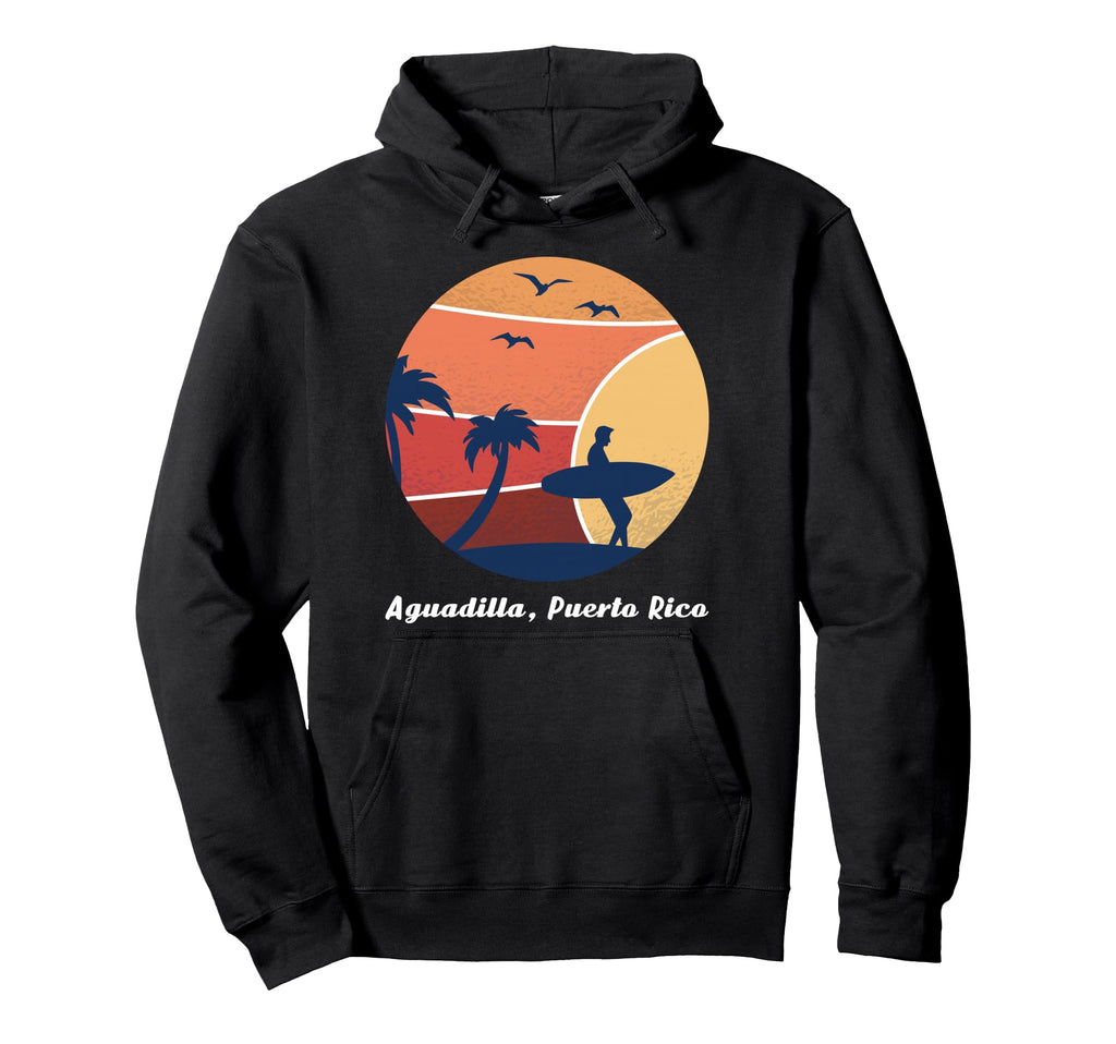 Aguadilla Puerto Rico Surfing Surfer Hoodie - Aesthetic Graphic for Adults - T-Shirt, Sweatshirt, Hoodie