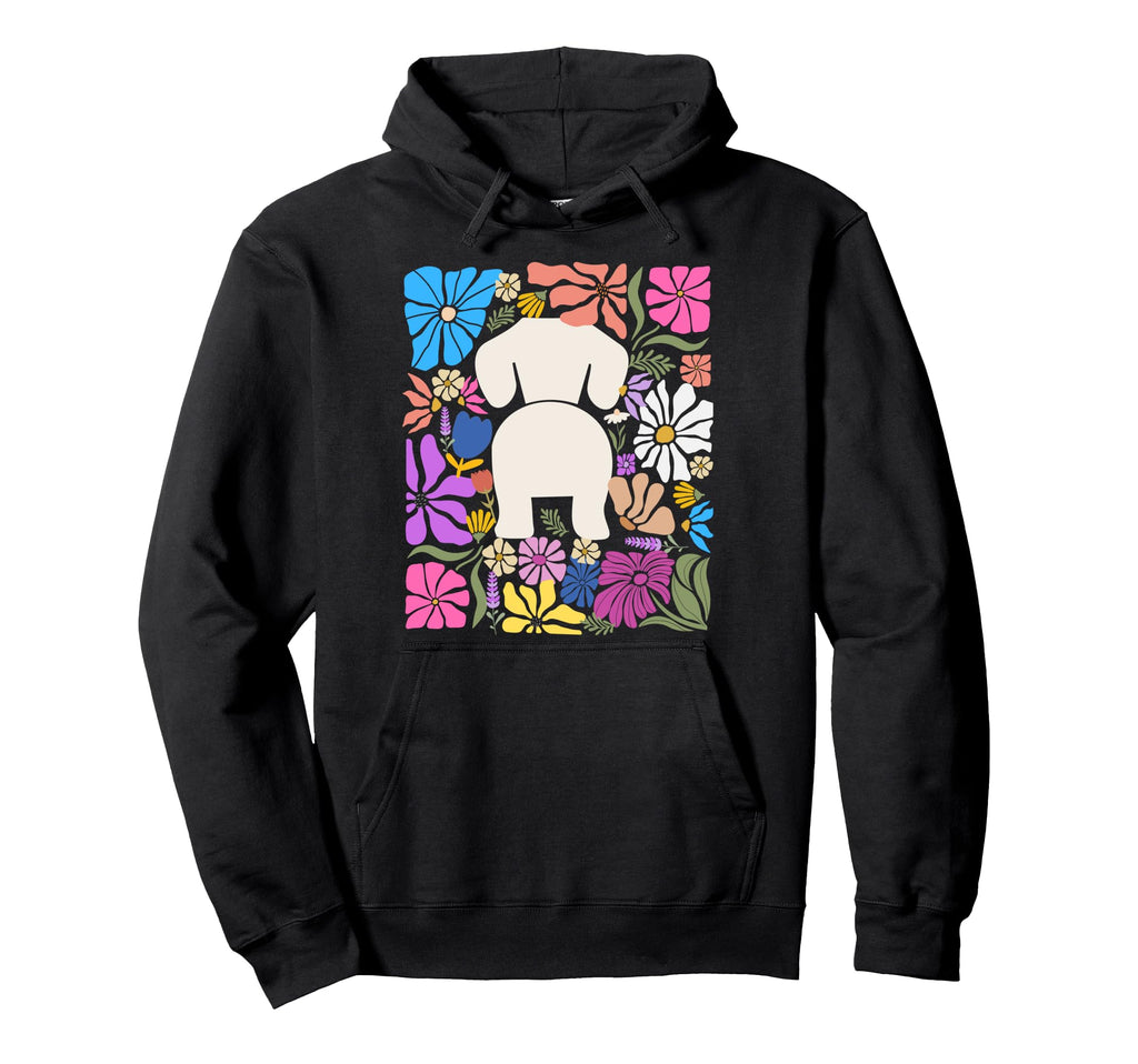 Dachshund Boho Floral Doxie Flowers Dog Hoodie - Streetwear Style Men Women - T-Shirt, Sweatshirt, Hoodie