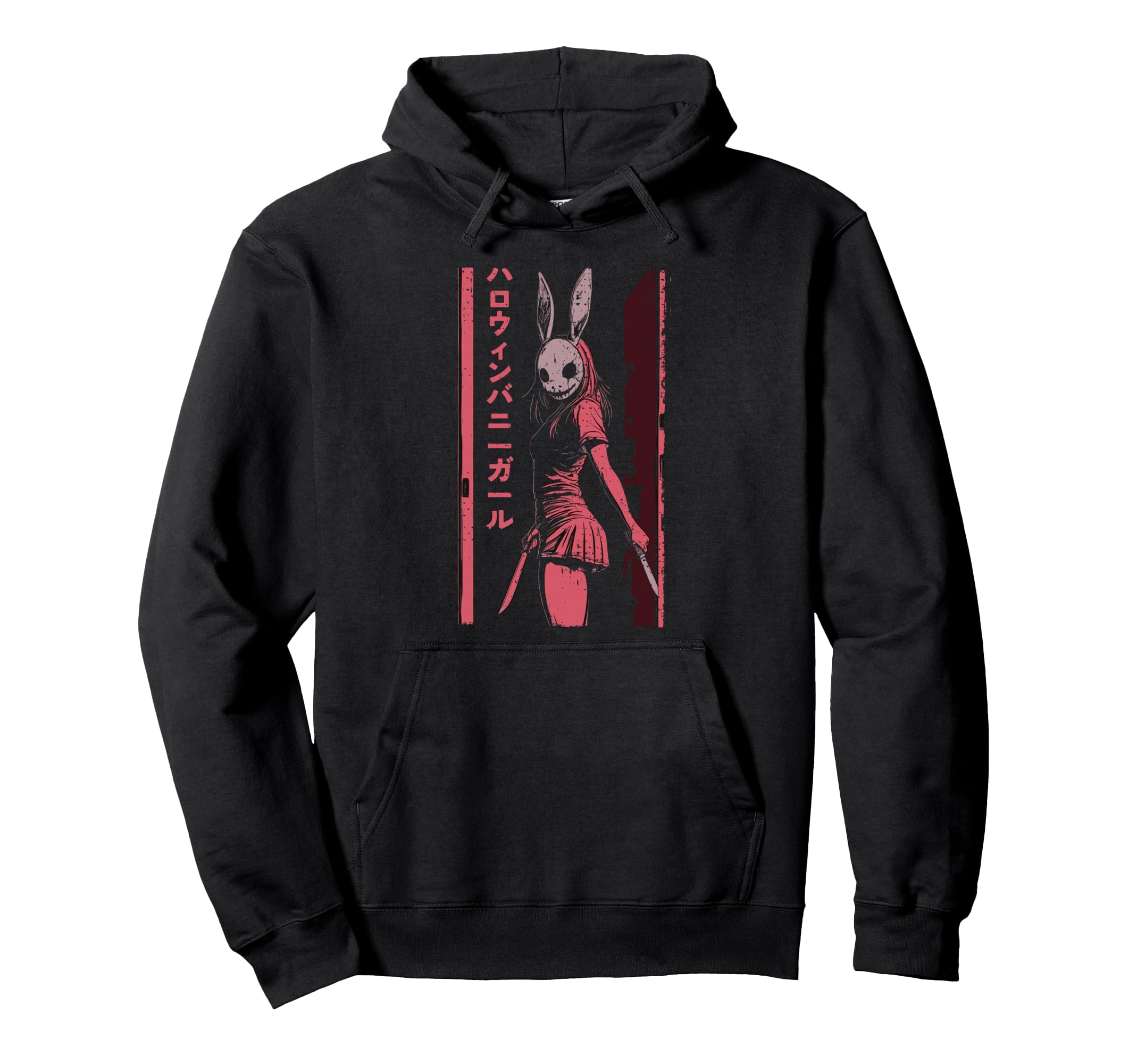Anime Horror Bunny Aesthetic Soft Grunge Hoodie - Trendy Graphic Men Women - T-Shirt, Sweatshirt, Hoodie