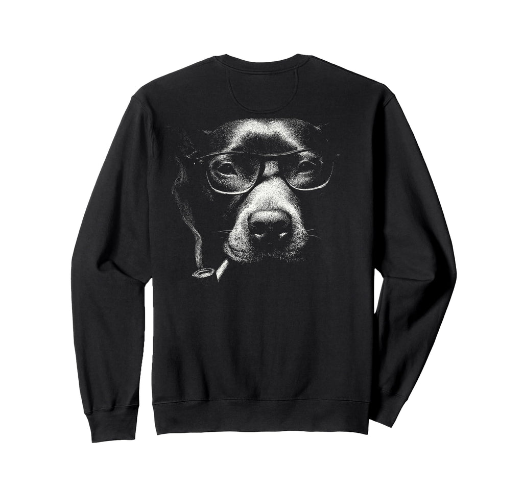 American Pitbull Pipe Glasses Sweatshirt - Trendy Graphic for Adults - T-Shirt, Sweatshirt, Hoodie