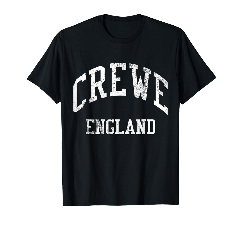 Crewe England 70S College Sports T-Shirt - Novelty Apparel Unisex - T-Shirt, Sweatshirt, Hoodie