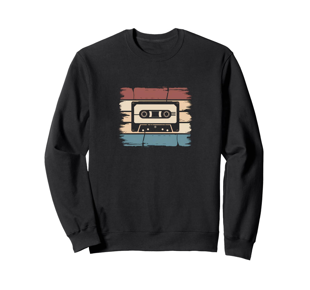 Cassette Tape Music Sweatshirt - Minimalist Print for Adults - T-Shirt, Sweatshirt, Hoodie
