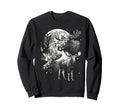 Moose 90S Aesthetic Y2K Moose Sweatshirt - Aesthetic Graphic for Adults - T-Shirt, Sweatshirt, Hoodie