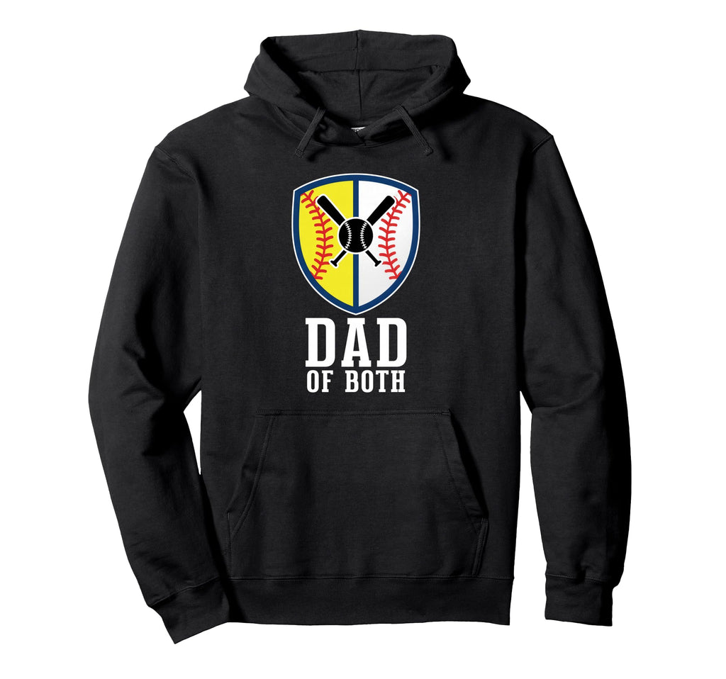 Both Baseball And Softball Dad Proud Hoodie - Custom Art Print for Adults - T-Shirt, Sweatshirt, Hoodie