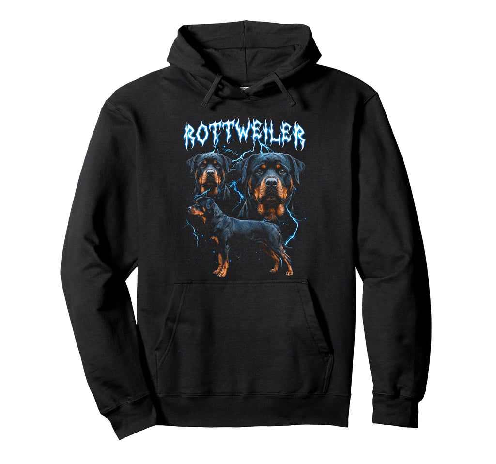 Rottweiler 90S Heavy Metal Dog Lover Hoodie - Novelty Apparel Men Women - T-Shirt, Sweatshirt, Hoodie