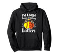 Im Mom Busy Raising Ballers Softball Hoodie - Graphic Print Unisex - T-Shirt, Sweatshirt, Hoodie